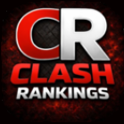Původní černo-červené AI logo Clash Rankings s iniciálami CR